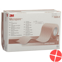 3M Micropore Vlies Heftpflaster ohne Dispenser 50mm x 9.14m weiss 6 Stück