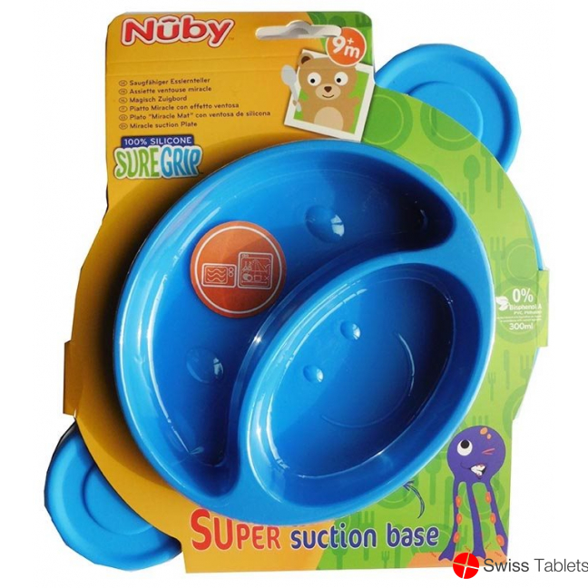 Nuby Non-Slip Sil-Esslerntel Aff 9mt+ buy online