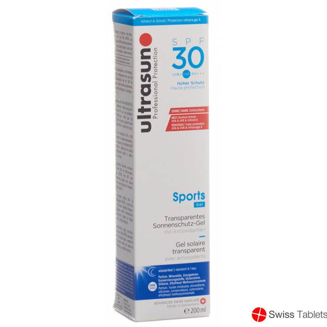 Ultrasun Sport Gel SPF 30 bottle 200ml buy online