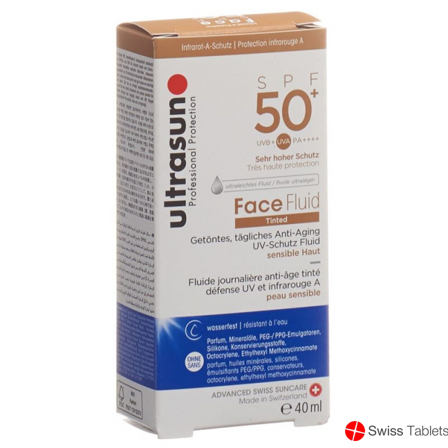 Ultrasun sun protection fluid face tinted Honey SPF 50+ 40ml buy online
