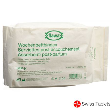 Flawa Wochenbettbinden Mp-k Keimreduziert 10 Stück buy online