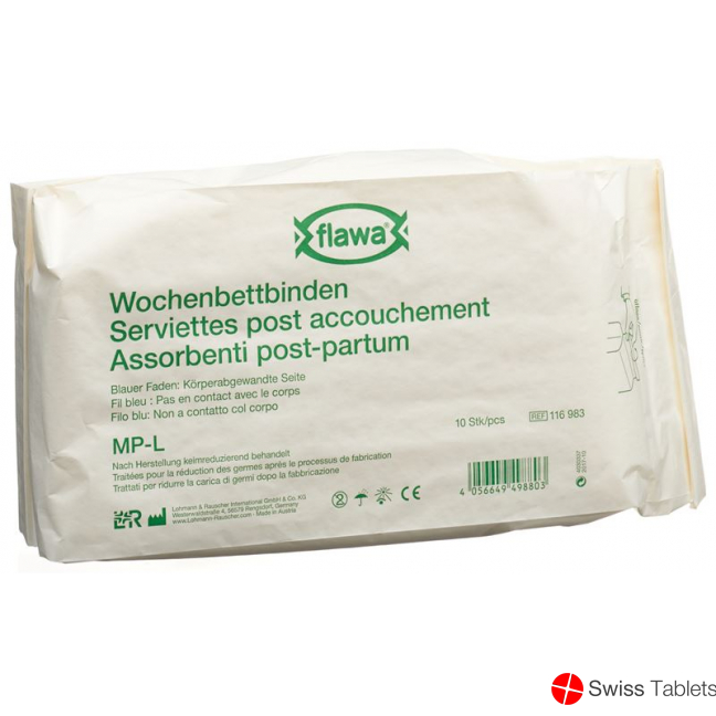 Flawa Wochenbettbinden Mp-l Keimreduziert 10 Stück buy online