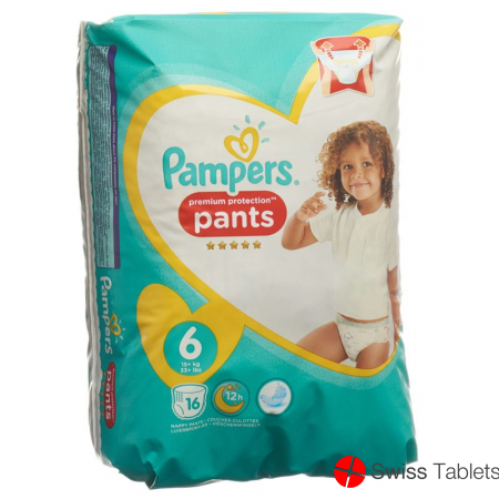 Pampers Prem Prot Pan Grösse 6 15+kg Ex Lar Trag 16 Stück buy online