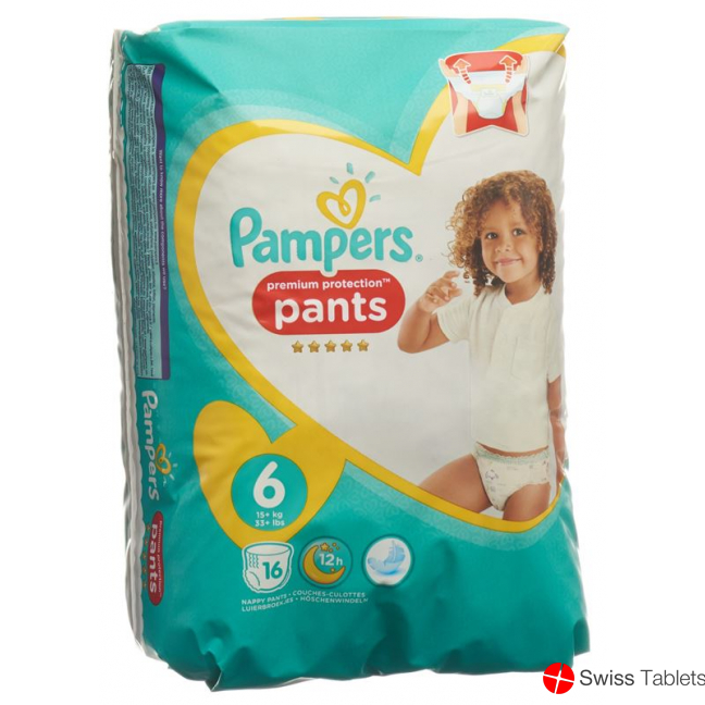 Pampers Prem Prot Pan Grösse 6 15+kg Ex Lar Trag 16 Stück buy online