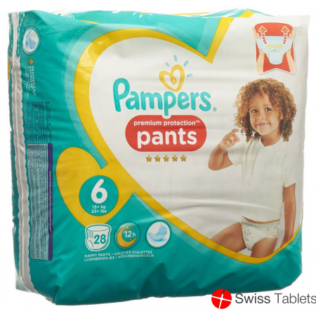 Pampers Prem Prot Pan Grösse 6 15+kg Ex Lar Spar 28 Stück buy online
