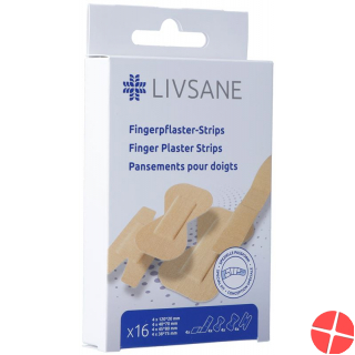 Livsane Fingerpflaster-Strips 16 Stück