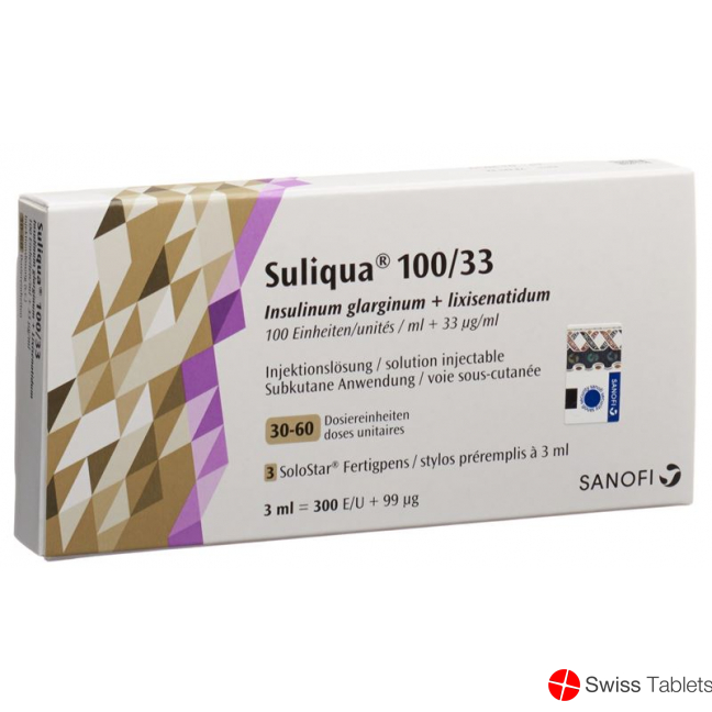 Suliqua 100/33 Injektionslösung Solostar Fertpen 3 Stück buy online