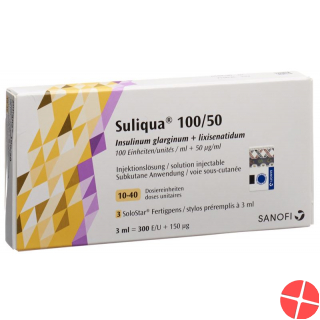 Suliqua 100/50 Injektionslösung Solostar Fertpen 3 Stück