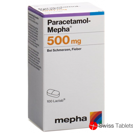 Paracetamol Mepha Lactab 500mg Dose 100 Stück buy online