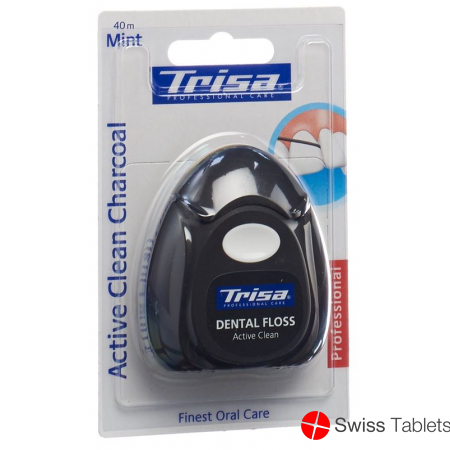 Trisa dental floss Active Clean Charcoal buy online