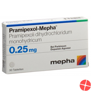Pramipexol Mepha Tabletten 0.25mg 30 Stück