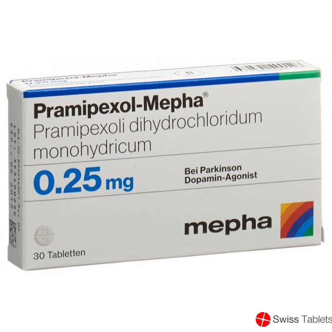 Pramipexol Mepha Tabletten 0.25mg 30 Stück buy online