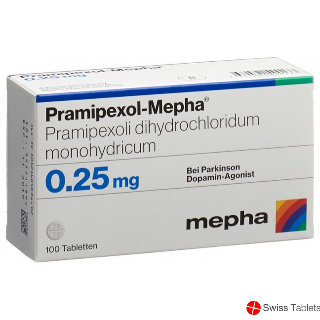 Pramipexol Mepha Tabletten 0.25mg 100 Stück buy online