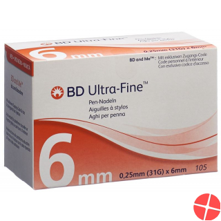 BD Ultra-Fine Pen Nadel 31g 0.25x6mm 105 Stück