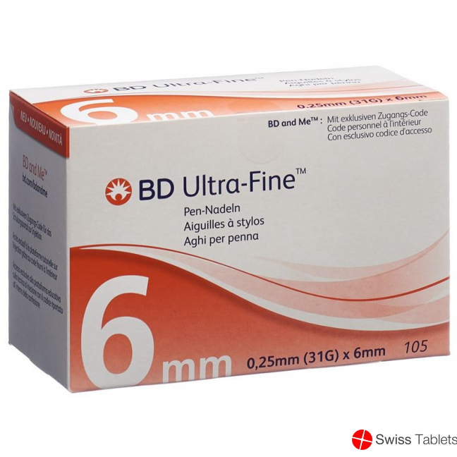 BD Ultra-Fine Pen Nadel 31g 0.25x6mm 105 Stück buy online