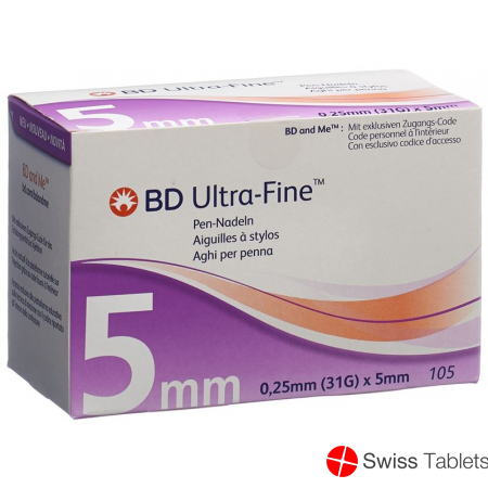 BD Ultra-Fine Pen Nadel 31g 0.25x5mm 105 Stück buy online
