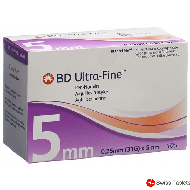 BD Ultra-Fine Pen Nadel 31g 0.25x5mm 105 Stück buy online