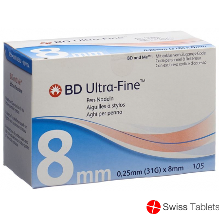 BD Ultra-Fine Pen Nadel 31g 0.25x8mm 105 Stück buy online