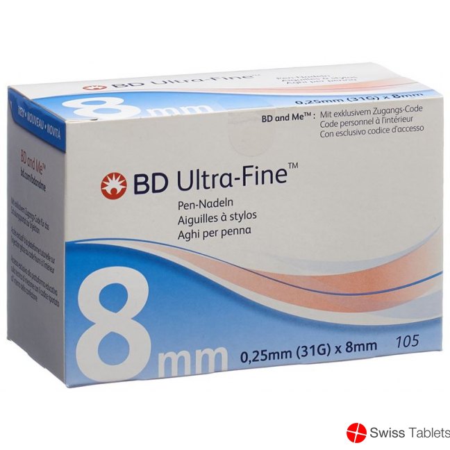 BD Ultra-Fine Pen Nadel 31g 0.25x8mm 105 Stück buy online