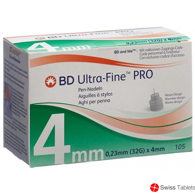 BD Ultra-Fine Pro Pen Nadel 32g 0.23x4mm 105 Stück buy online