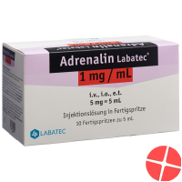 Adrenalin Labatec 5mg/5ml 10 Fertigspritzen 5ml Adrenalin Labatec 5mg/5ml 10 Fertigspritzen 5ml