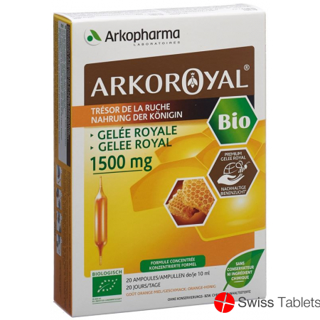 Arkoroyal Gelee Royale 1500mg Bio 20x 10ml buy online