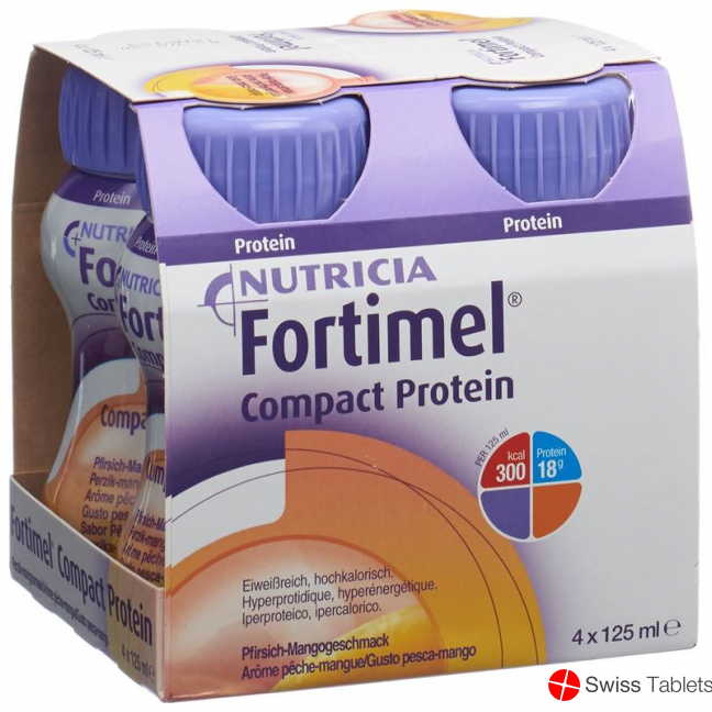 Fortimel Compact Protein Liquid Mango 4 Flasche 125ml buy online