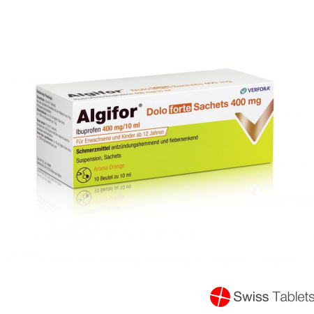 Algifor Dolo Forte Suspension 400mg/10ml 10 Beutel 10ml buy online