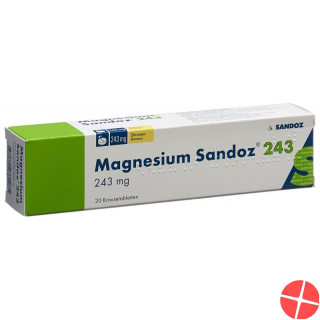 Magnesium Sandoz Brausetabletten 243mg Dose 20 Stück