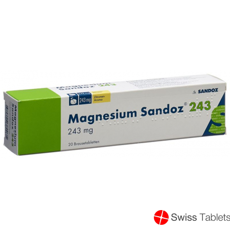 Magnesium Sandoz Brausetabletten 243mg Dose 20 Stück buy online