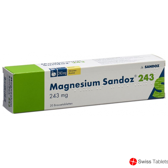 Magnesium Sandoz Brausetabletten 243mg Dose 20 Stück buy online