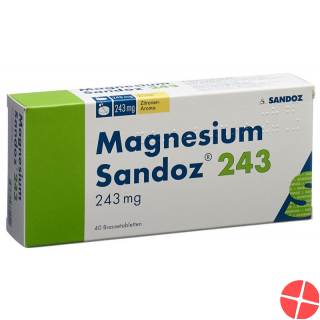 Magnesium Sandoz Brausetabletten 243mg (neu) Dose 40 Stück