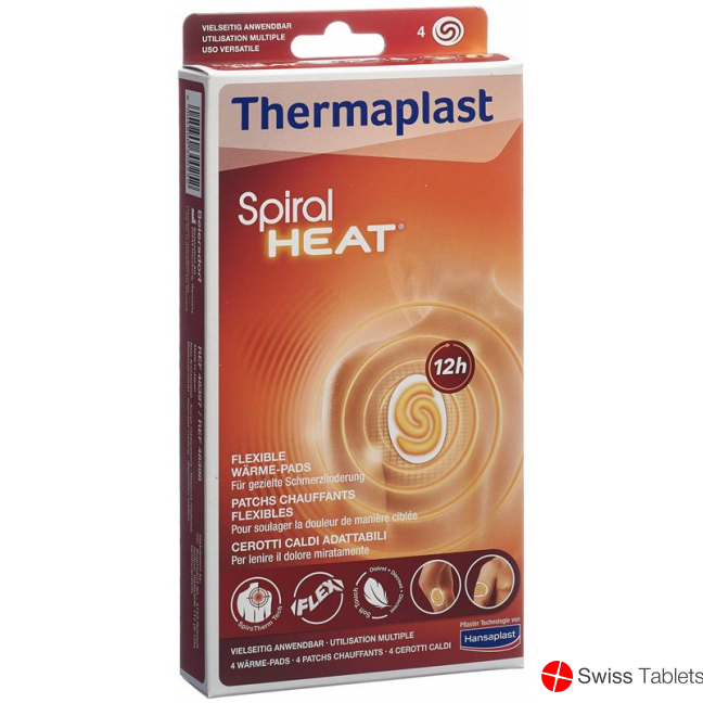Hansaplast Spiral Heat Wärme-pads Flexibel 4 Stück buy online
