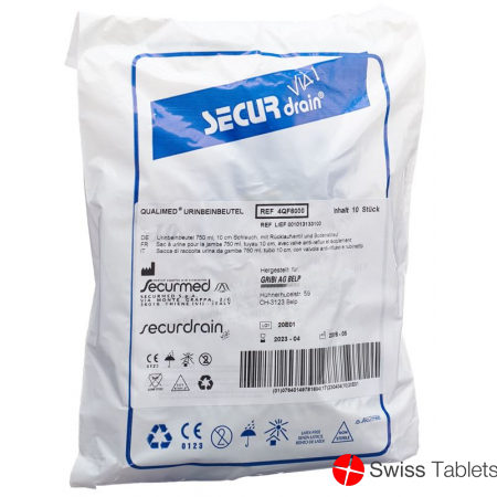 Qualimed Urinbeinbeutel 750ml 10cm Rv Abl 10 Stück buy online