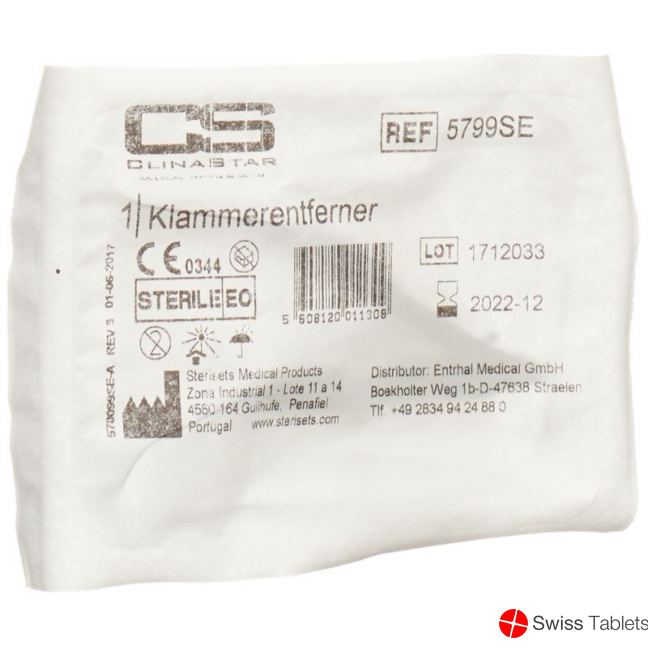 Clina Star Single Use Hautklammerentfer 9.5cm Steril buy online