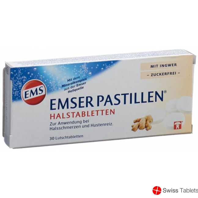 Emser Pastillen Zuckerfrei mit Ingwer 30 Stück buy online