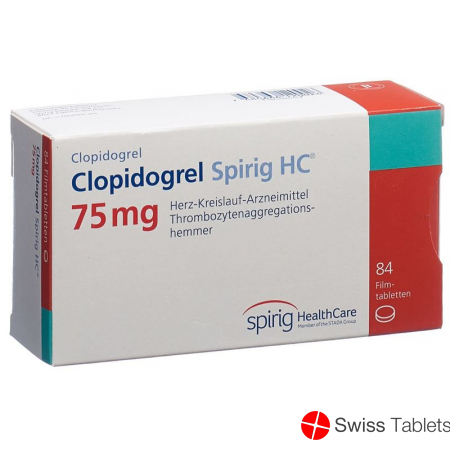 Clopidogrel Spirig HC Filmtabletten 75mg Neu 84 Stück buy online