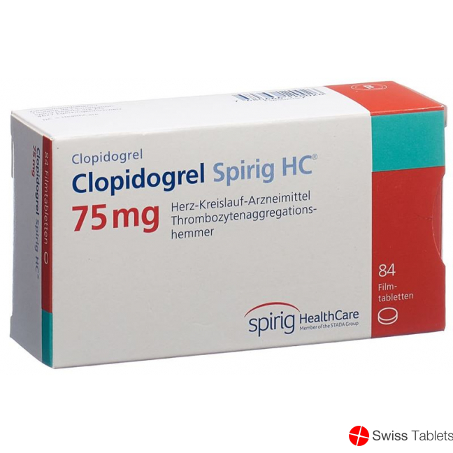 Clopidogrel Spirig HC Filmtabletten 75mg Neu 84 Stück buy online