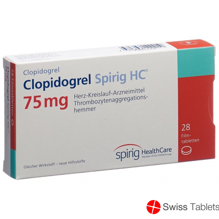 Clopidogrel Spirig HC Filmtabletten 75mg Neu 28 Stück buy online