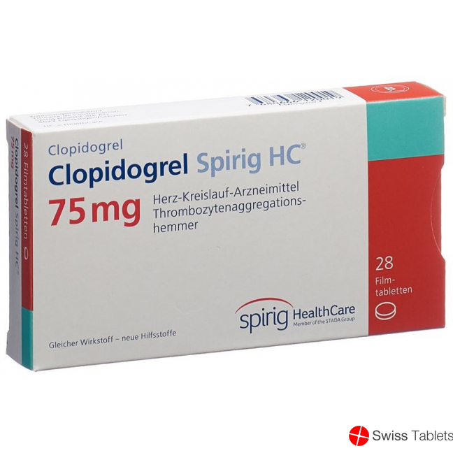 Clopidogrel Spirig HC Filmtabletten 75mg Neu 28 Stück buy online
