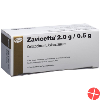 Zavicefta Trockensubstanz 2 G/0.5 G Durchstechflasche 10 Stück