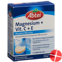 Abtei Magnesium + Vit C + E Brausetabletten 20 Stück Abtei Magnesium + Vit C + E Brausetabletten 20 Stück