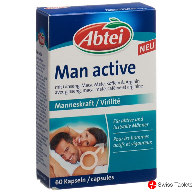 Abtei Man Active Capsules 60 pieces buy online