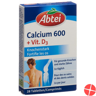 Abtei Calcium 600 + Vit D3 Tabletten 28 Stück