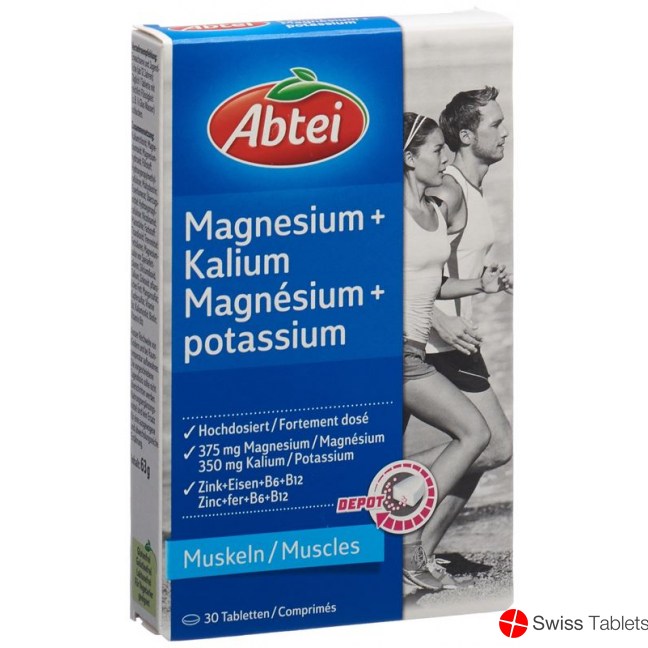 Abtei Magnesium + Potassium Depot 30 tablets buy online