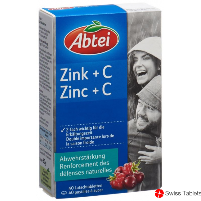 Abtei Zink + C Lutschtabletten 40 Stück buy online