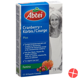 Abtei Cranberry + Kürbis Plus Kapseln 30 Stück