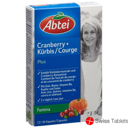 Abtei Cranberry + Kürbis Plus Kapseln 30 Stück buy online
