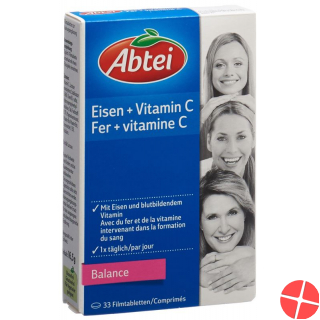 Abtei Eisen + Vitamin C Balance tablets 33 pieces