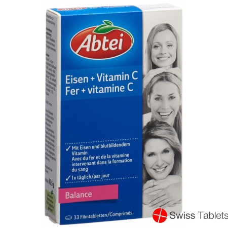 Abtei Eisen + Vitamin C Balance tablets 33 pieces buy online